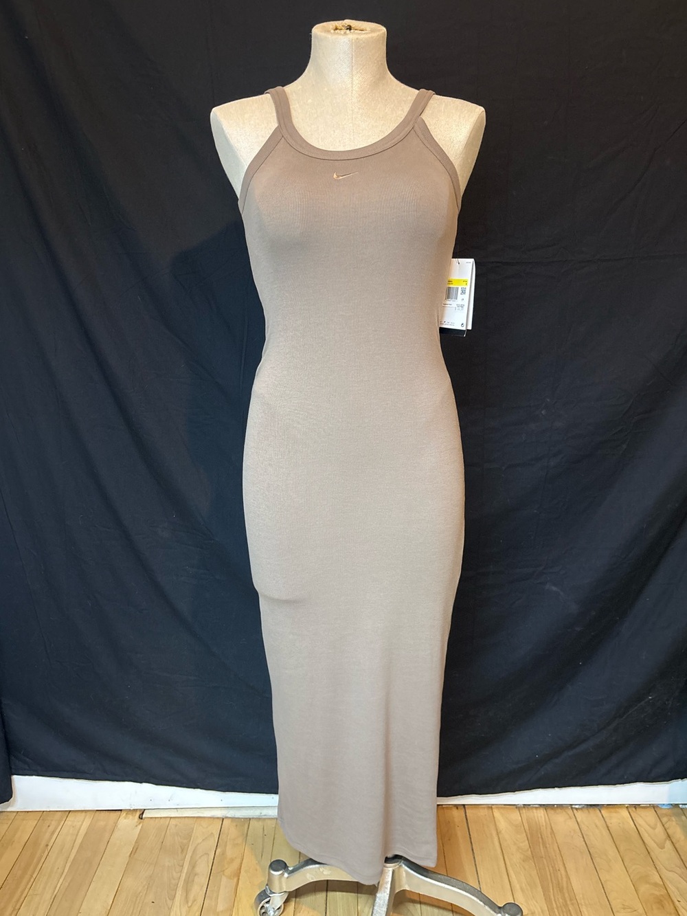 Nike Tank-Style Maxi Dress in Taupe